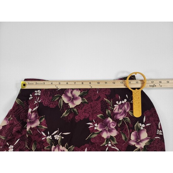 Kathie Lee Skirt Women's Size 18 Purple Floral Print - Picture 7 of 10